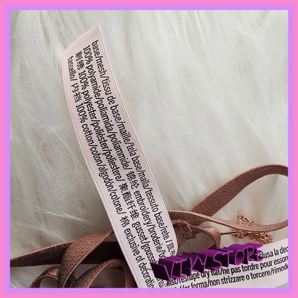 NWT Victoria's Secret Very Sexy Beige Foil V-String Panty Size X-LARGE